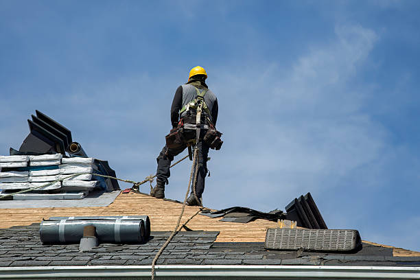 Professional Gutter Installation technician working in Sunbury, PA